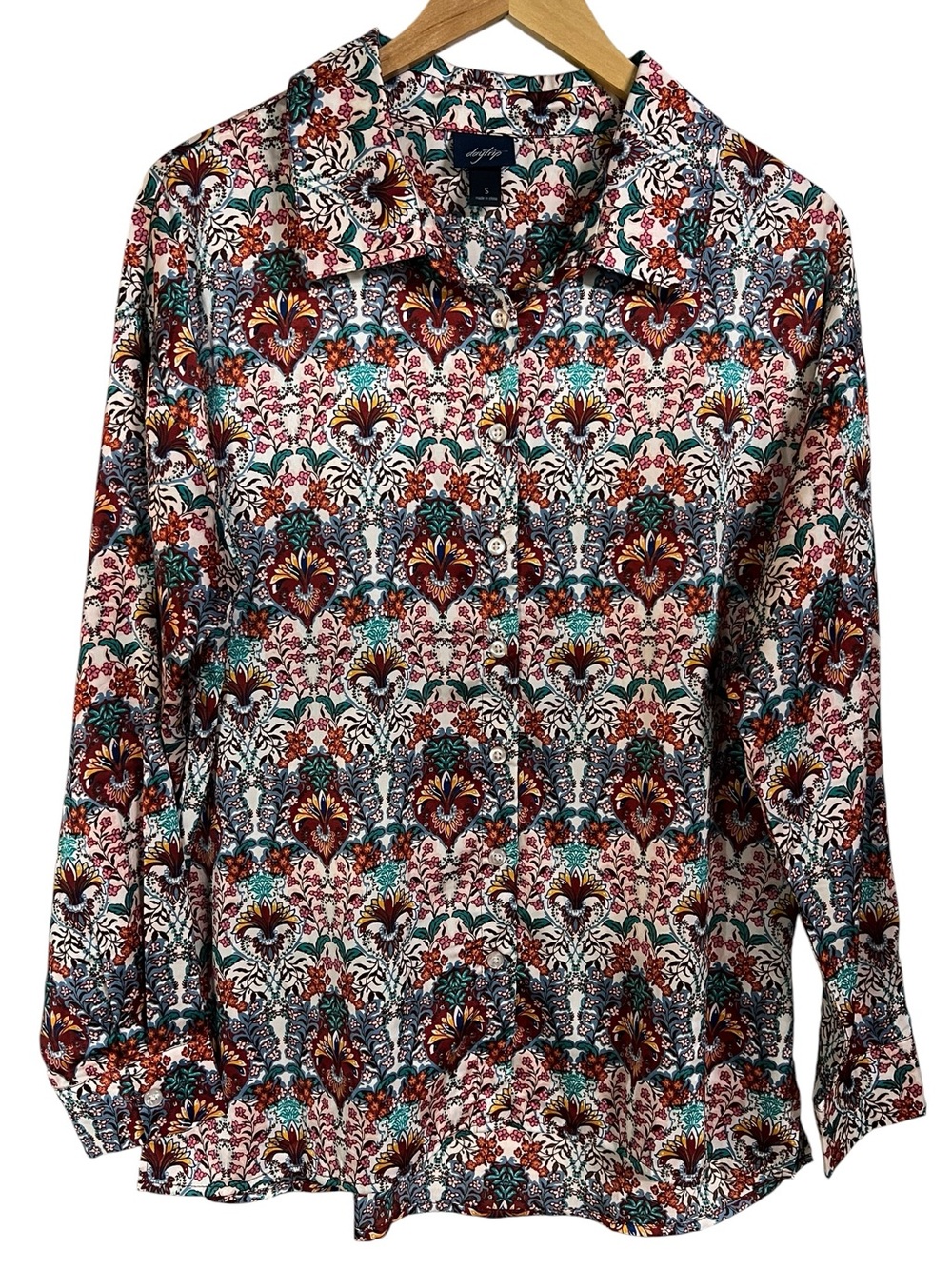 Daytrip Boho Button Down Tunic Size Small